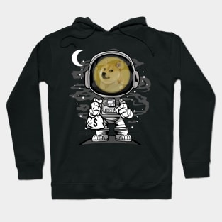 Astronaut Dogecoin DOGE Coin To The Moon Crypto Token Cryptocurrency Wallet Birthday Gift For Men Women Kids Hoodie